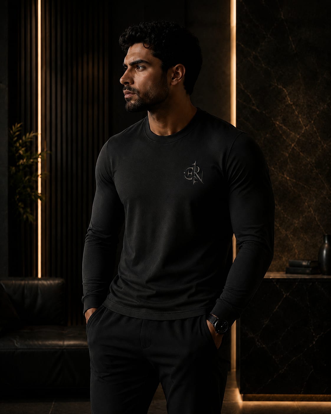 EMRAN Premium Long Sleeve Collection- Black & Dark Grey Edition