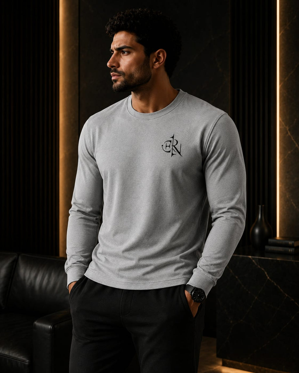 EMRAN Premium Long Sleeve Collection- Black & Dark Grey Edition