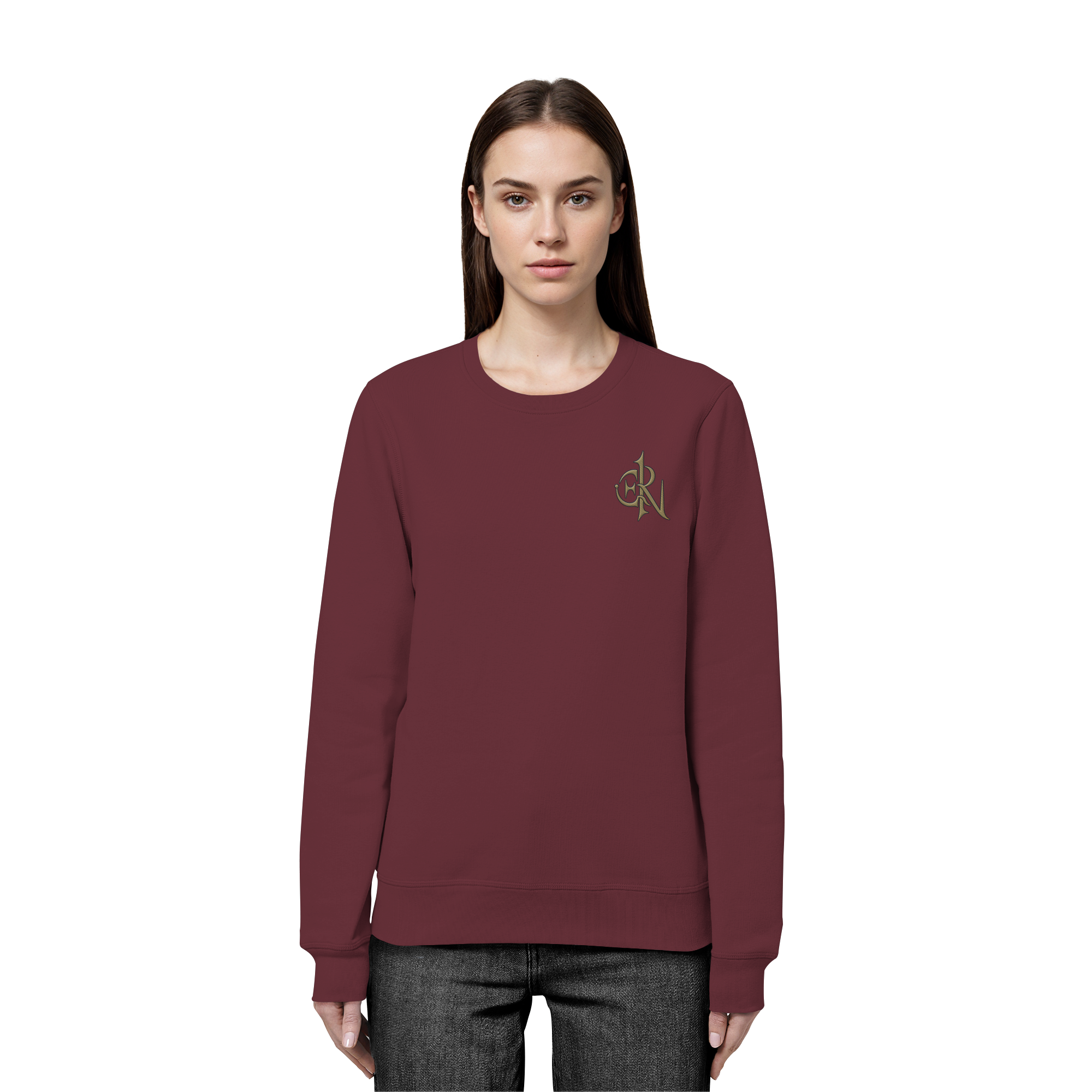 EMRAN Signature Sweatshirt – Burgundy Edition - Organic Basic Unisex Sweatshirt