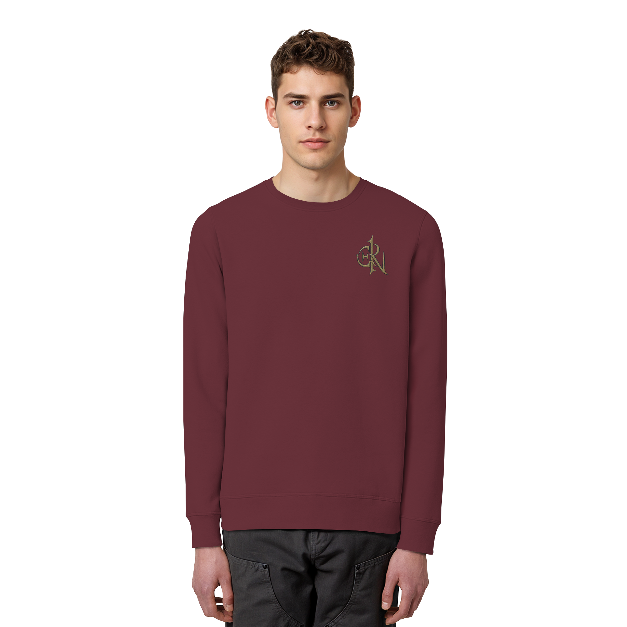 EMRAN Signature Sweatshirt – Burgundy Edition - Organic Basic Unisex Sweatshirt