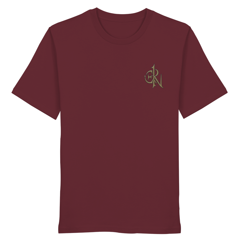 EMRAN Signature Organic T-Shirt – Burgundy Gold Edition - Organic Shirt