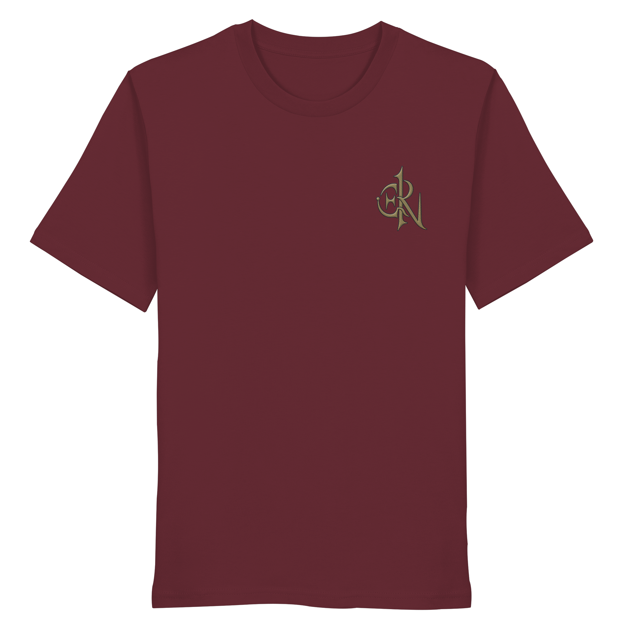 EMRAN Signature Organic T-Shirt – Burgundy Gold Edition - Organic Shirt