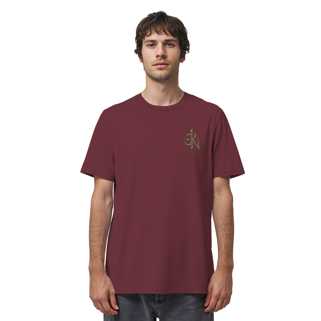 EMRAN Signature Organic T-Shirt – Burgundy Gold Edition - Organic Shirt