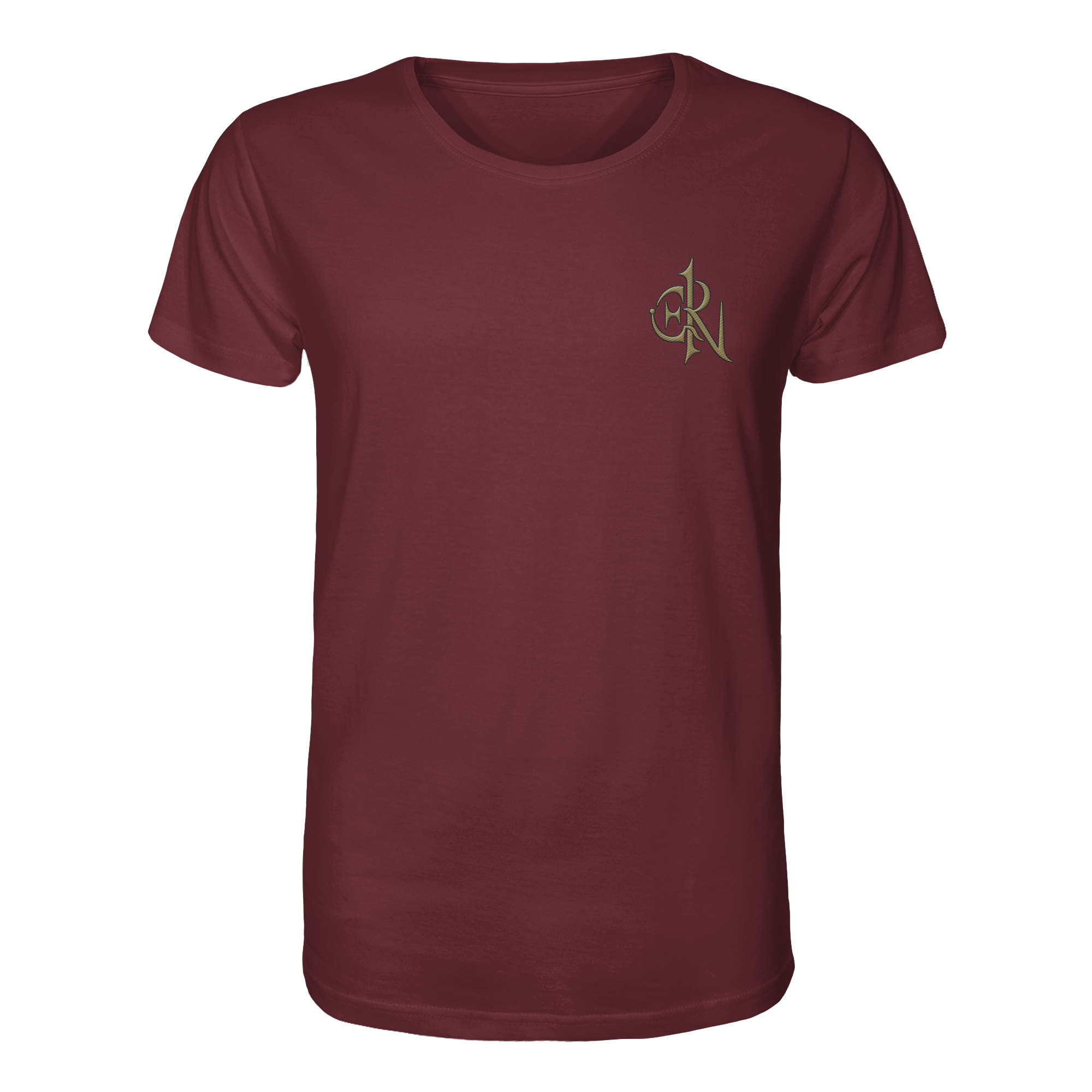 EMRAN Signature Organic T-Shirt – Burgundy Gold Edition - Organic Shirt