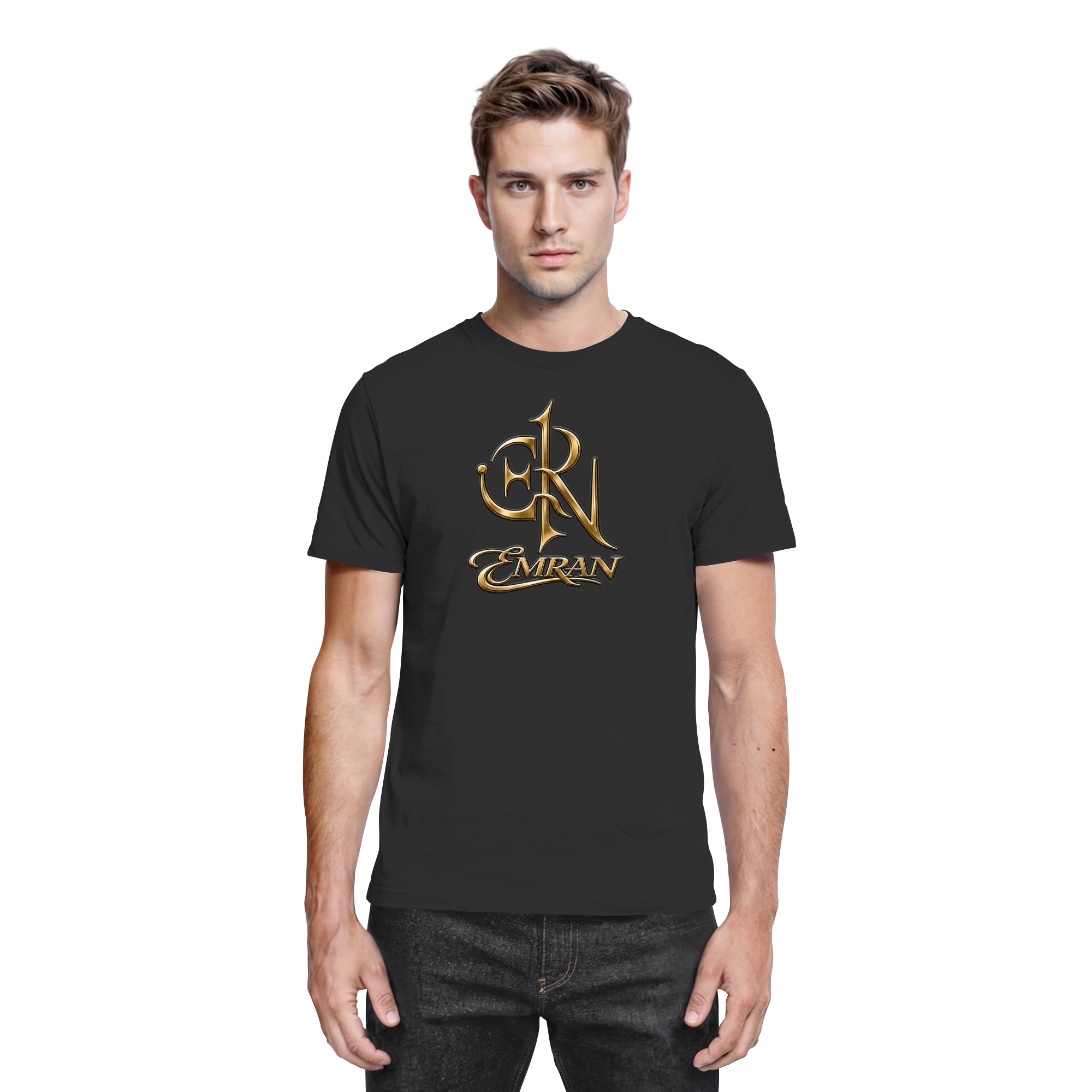 EMRAN Signature Gold Logo T-Shirt